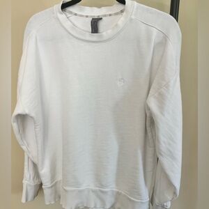 Sweaty Betty White Embroidered Logo Crew Sweatshirt